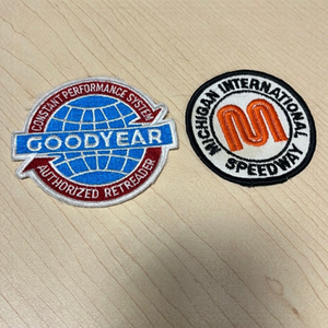 VINTAGE patches. Gas and oil. Michigan speedway. Goodyear.